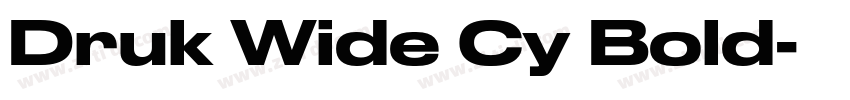 Druk Wide Cy Bold字体转换